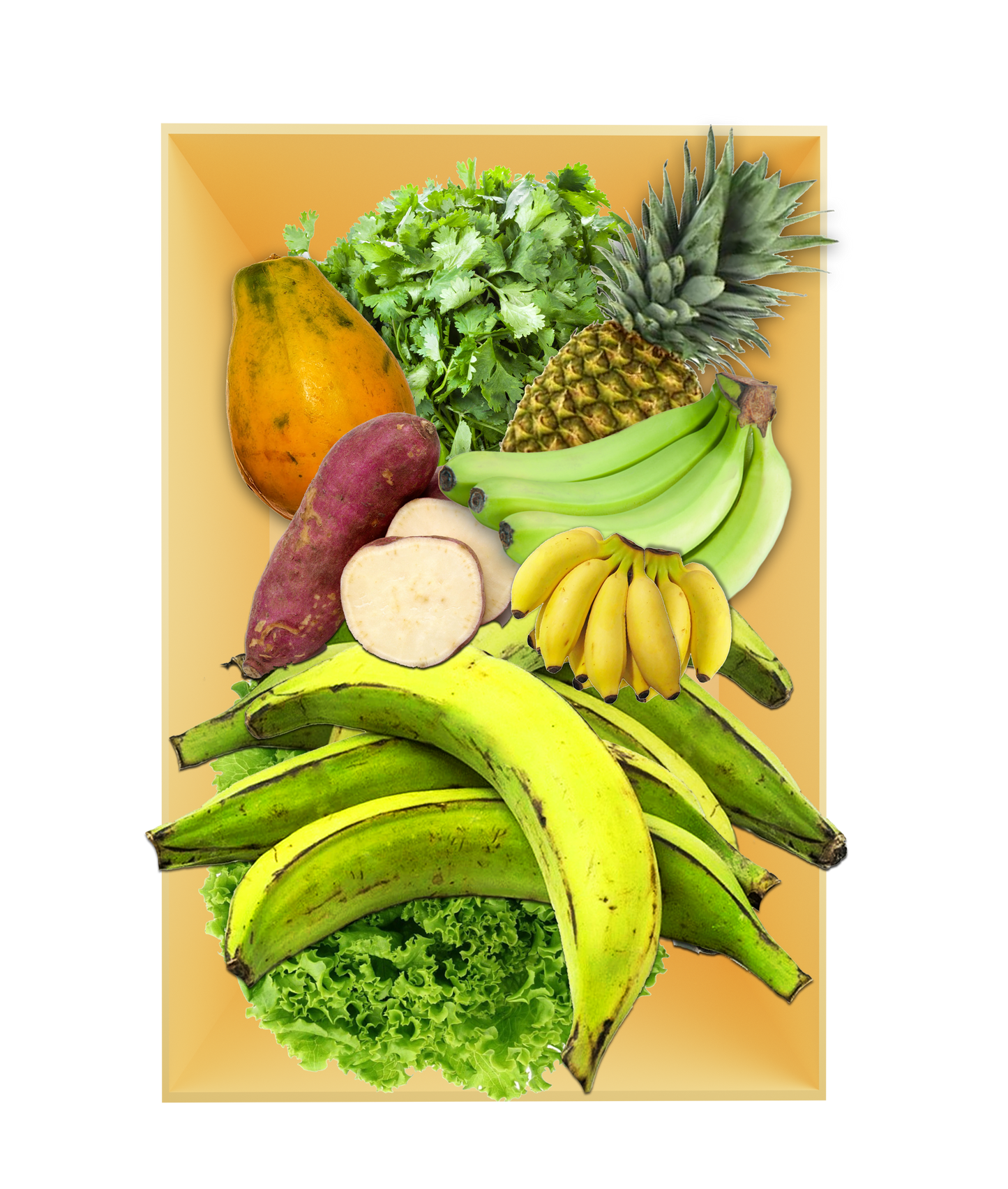 Caja 100% Local con Plátanos